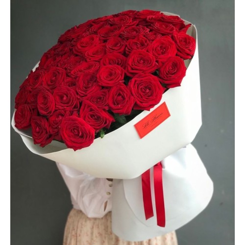 Купить на заказ Букет из 51 красной розы с доставкой в Кентау